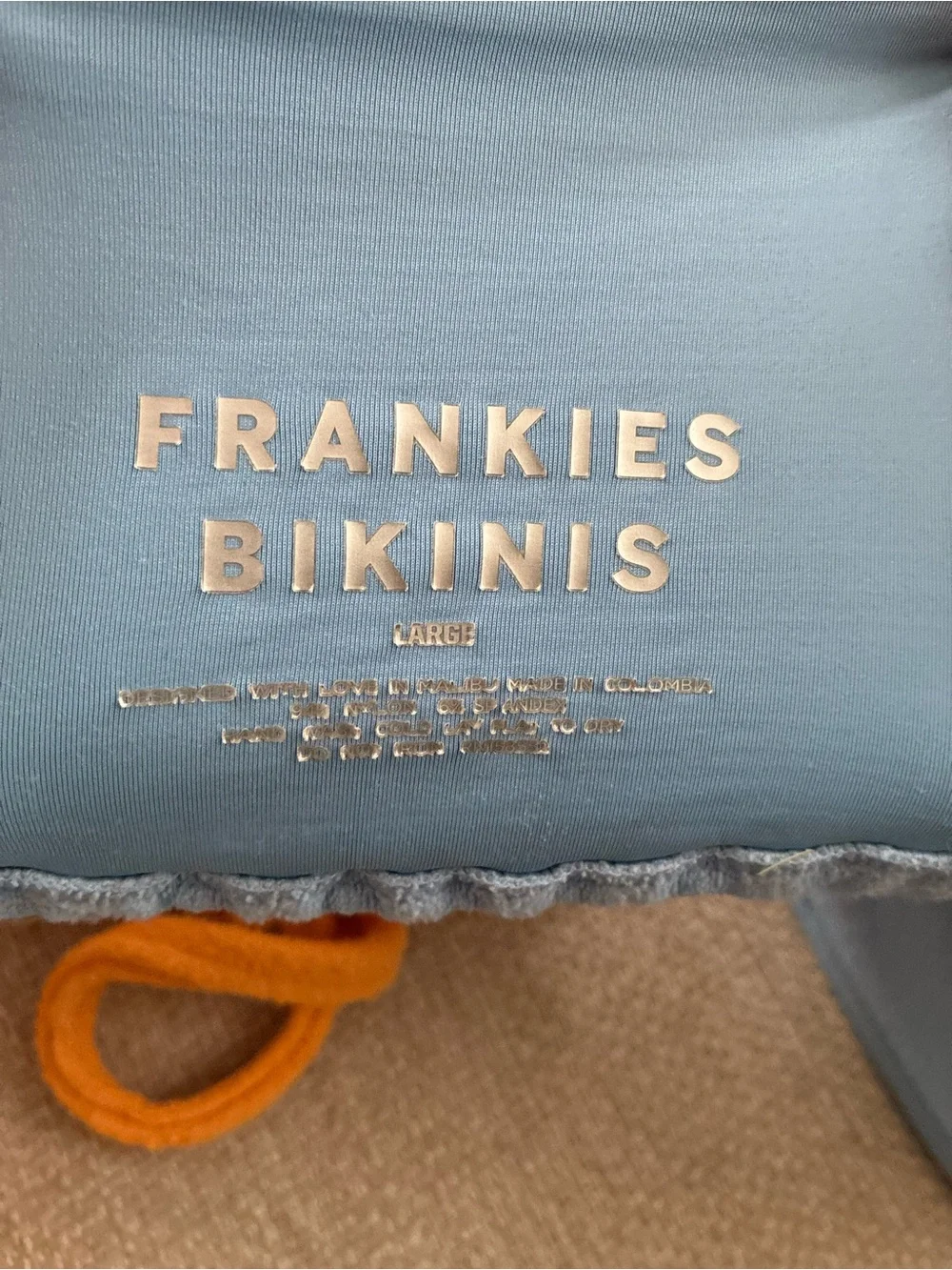 Frankie’s Bikinis Women’s Medium Tia Terry Bikini in Bluebird